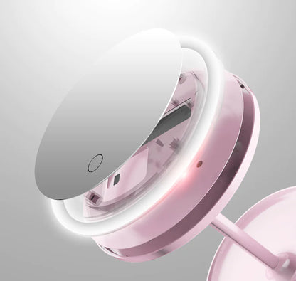 Lighted Makeup Mirror, Portable Folding Vanity Mirror