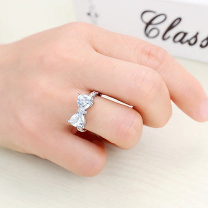 Zircon Jewelry Butterfly Knot Ring