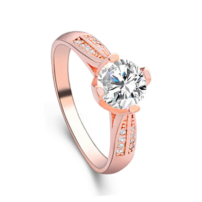 Four-Prong Ring, Diamond Ring, Zircon Ring
