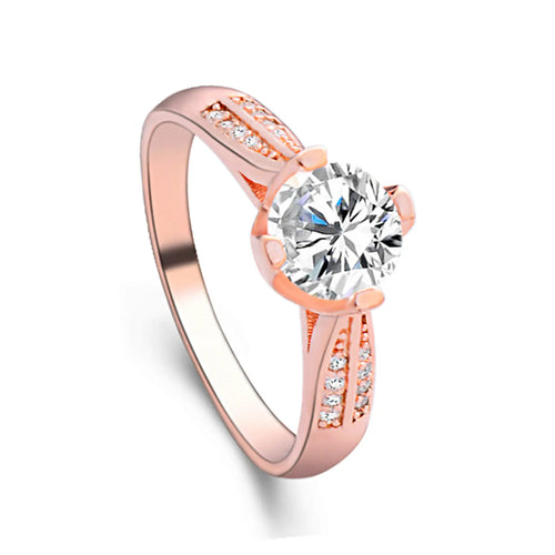 Four-Prong Ring, Diamond Ring, Zircon Ring