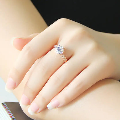 Crystal Zircon Ring, Zircon Ring, Ring