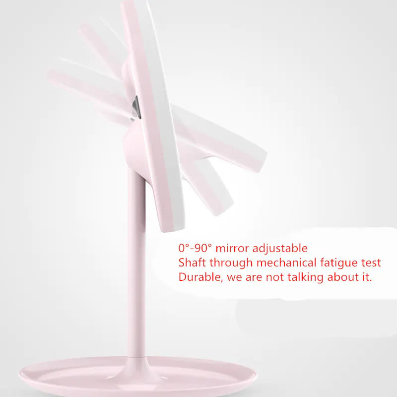 Lighted Makeup Mirror, Portable Folding Vanity Mirror