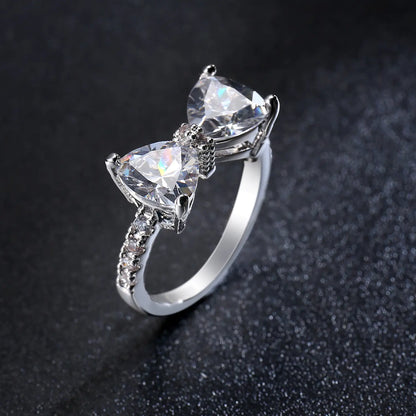 Zircon Jewelry Butterfly Knot Ring