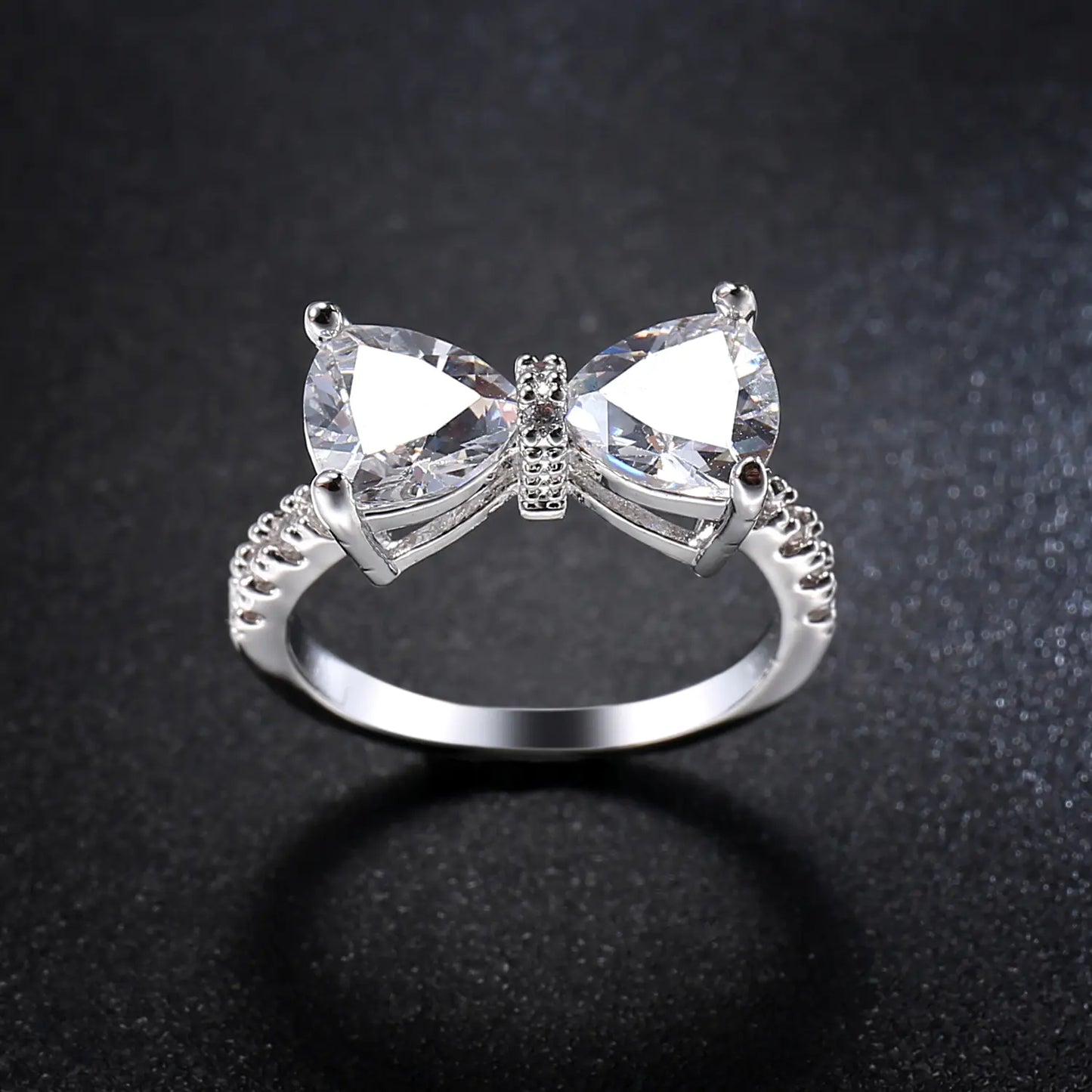 Zircon Jewelry Butterfly Knot Ring