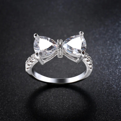 Zircon Jewelry Butterfly Knot Ring