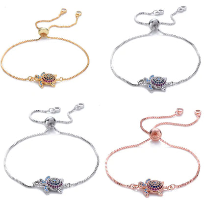 Colorful Sea Turtle Pendant Bracelet, Turtle Bracelet