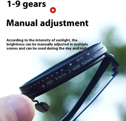 ND9 Round Frame Polarized Sun Glasses